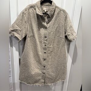 Universal Thread animal print button up denim dress